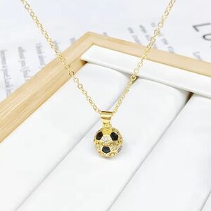 3D Soccer Ball Crystal Necklace 2026 World Cup Luxe Collection